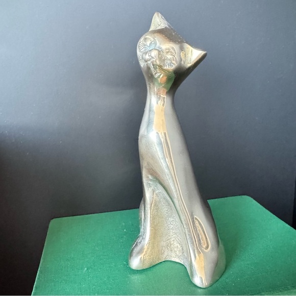 Vintage Brass Cat Kitten Figure - Picture 3 of 6